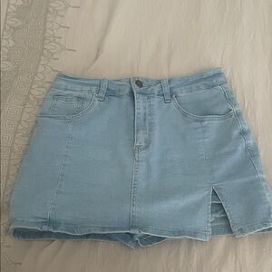 Light Blue Denim Skirt